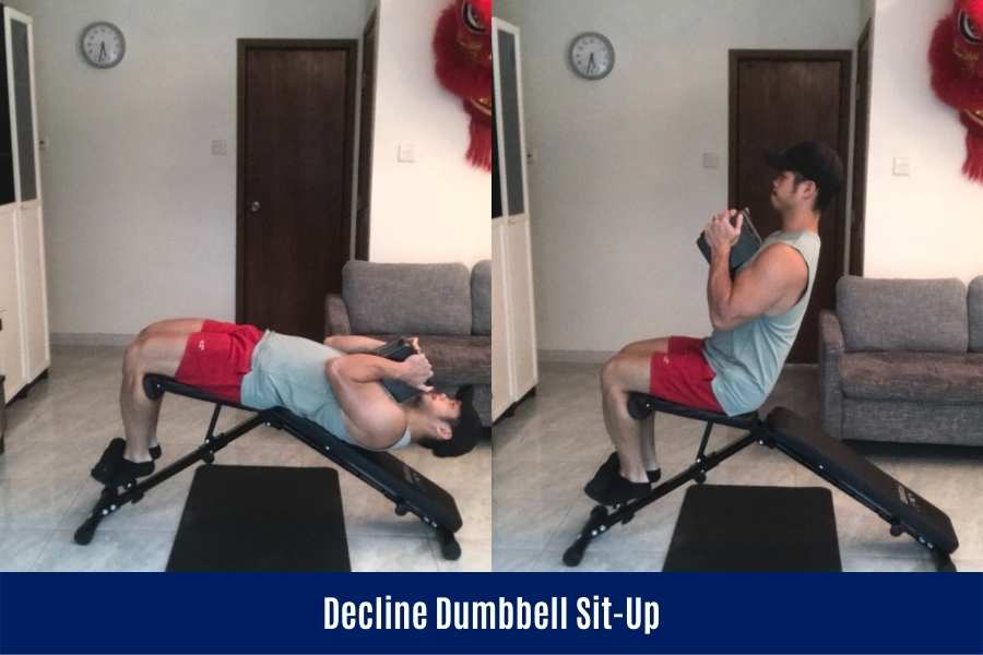 How to do dumbbell-weighted sit ups.