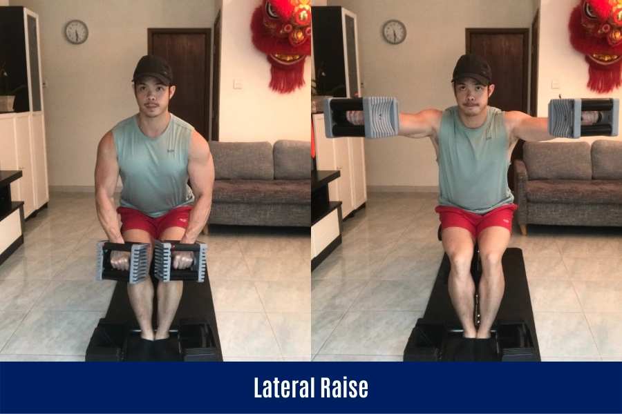 How to do the lateral raise to build a v-shaped body with dumbbells.