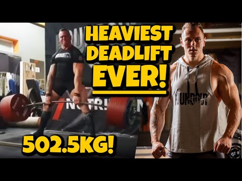 Under 105kg Powerlifter Krzysztof Wierzbicki Pulls HUGE 502.5KG Deadlift