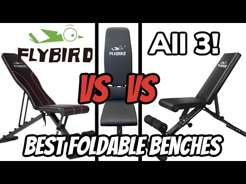 FLYBIRD Foldable Weight Bench COMPARISON: Best Cheap Fold Away Adjustable Workout Bench Home gym