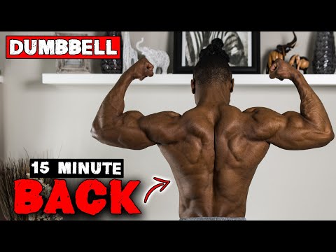 15 Minute Dumbell Back Workout At Home! | No Bench Needed!