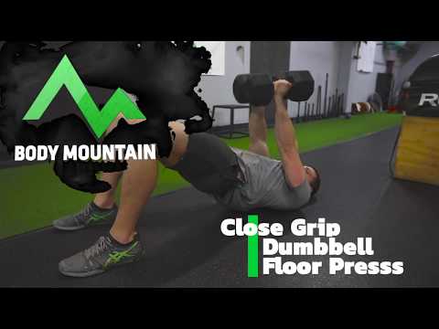 Dumbbell Close-Grip Floor Press -HERE&#039;S HOW! THE RIGHT WAY!