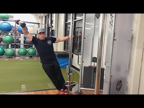 One-Arm Lateral Raise Drop Set