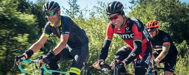 Group Of Men Cycling