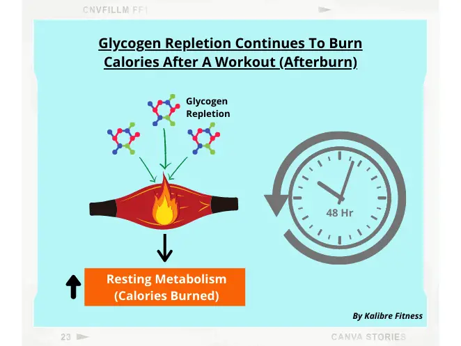 glycogen repletion burns fat after a workout. this is called afterburn