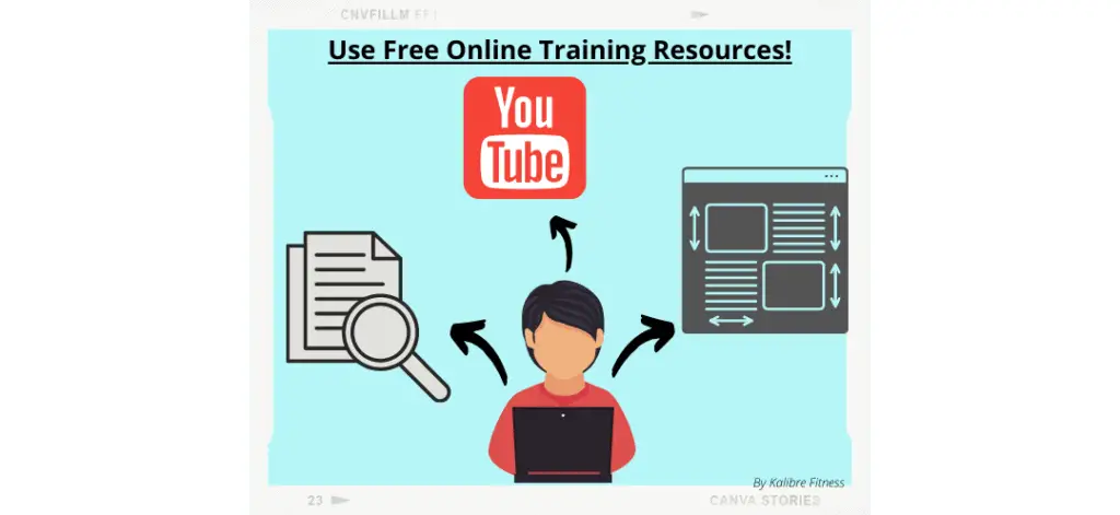 training resources are available on online databases, youtube, and guides