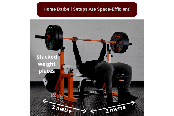 home barbell setups are-space efficient
