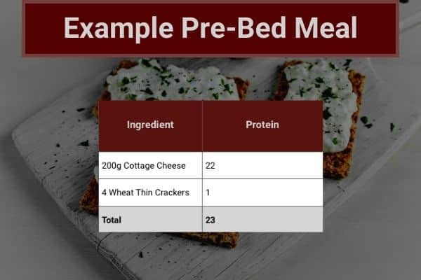 example pre-bed high protein meal