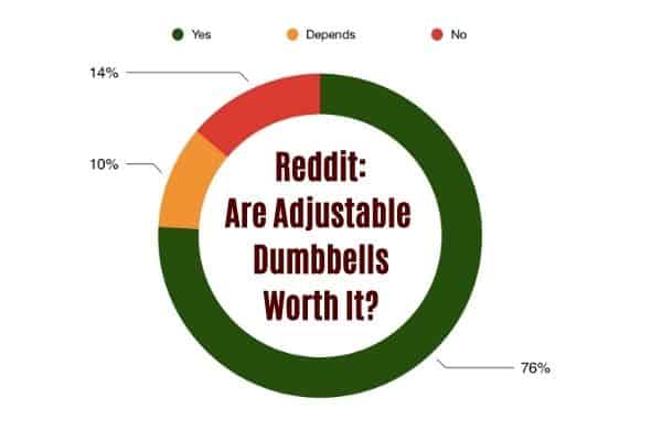 are adjustable dumbbells worth it pie chart