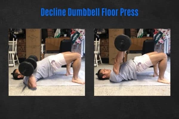 How to do the decline dumbbell floor press.