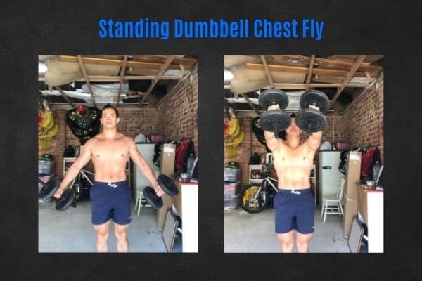 How to do the standing dumbbell chest fly.