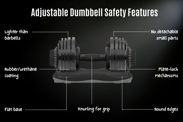 features that make adjustable dumbbells safe