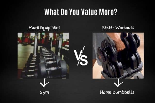 home dumbbells vs gym membership advantages