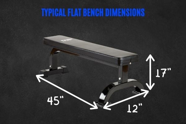 Typical flat weight bench dimensions.