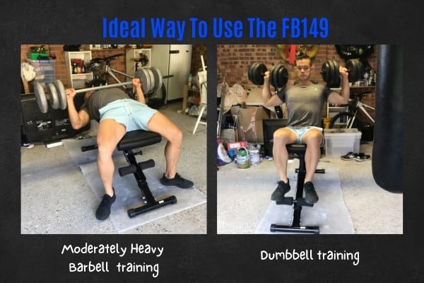 Flybird FB149 weight bench is perfect for dumbbell and barbell training at home.
