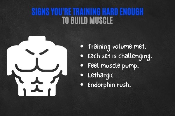 How to know you are working out hard enough to build muscle.