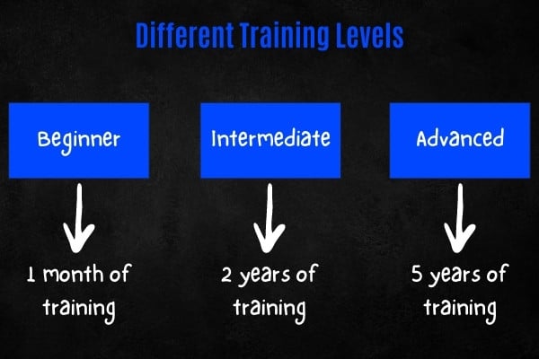 Training levels explained.