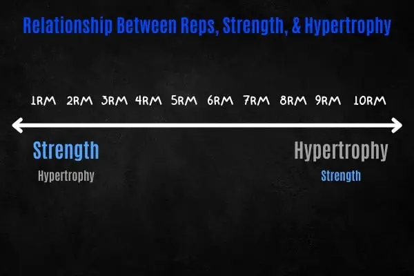 Relationship between reps, strength, and hypertrophy in the dumbbell bench press.
