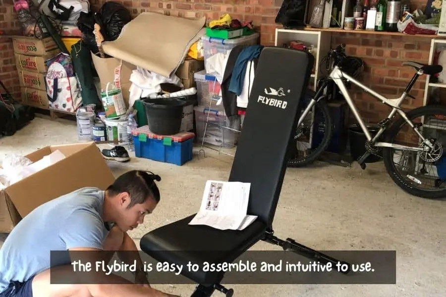 The Flybird dumbbell weight bench is easy to assemble.