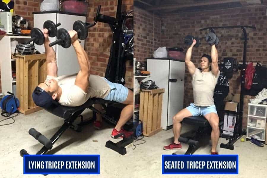 How I used lying and seated tricep extensions to get v-shaped triceps.