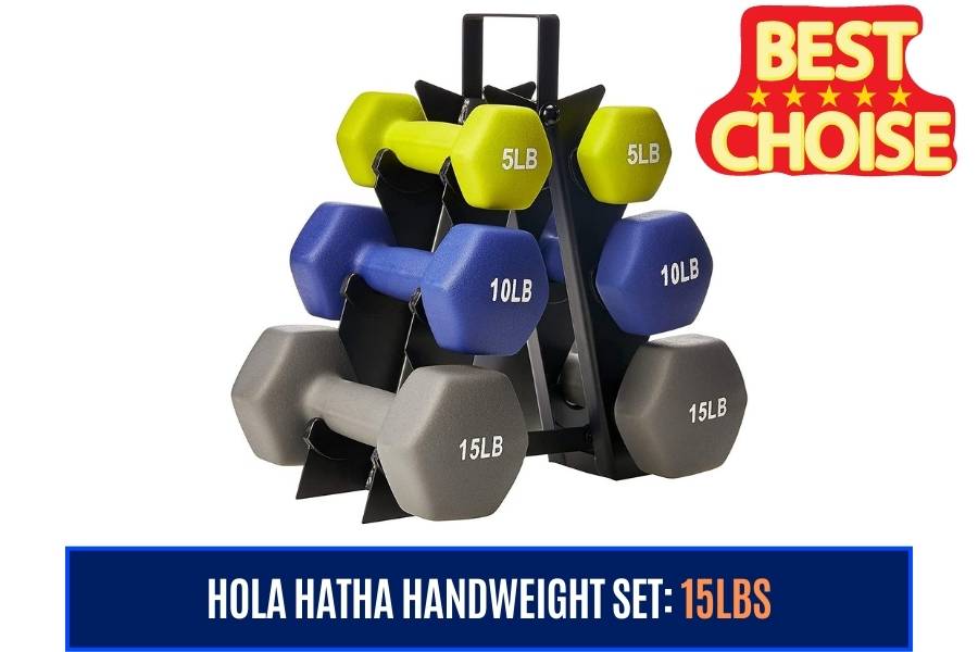 Hola Hatha 15lb hand weight set are considered to be light dumbbells.