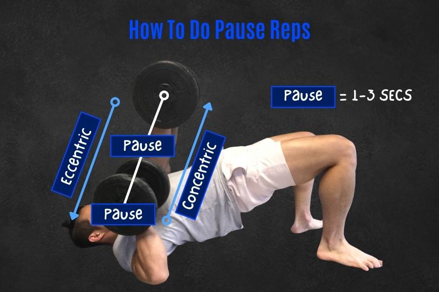 How to do pause reps to make dumbbell press harder.