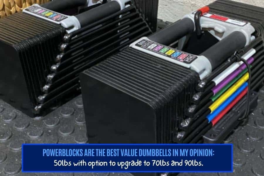 Powerblocks are a great value for money heavy dumbbell.