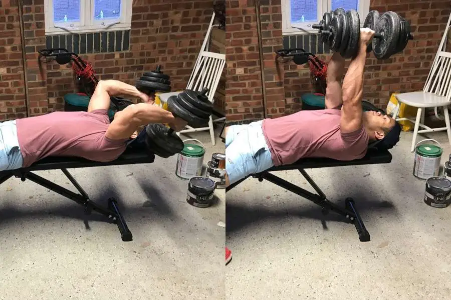 How to do lying dumbbell tricep extensions.