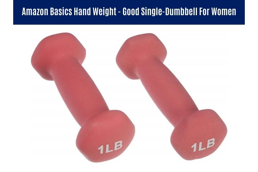 Amazon basics hand weights are a good single-weight alternative for women to tone their arms at home.