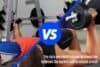 Barbell vs dumbbell bench press weight comparison
