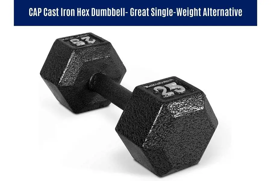 CAP iron hex dumbbells are a good single-weight alternative for HIIT training.