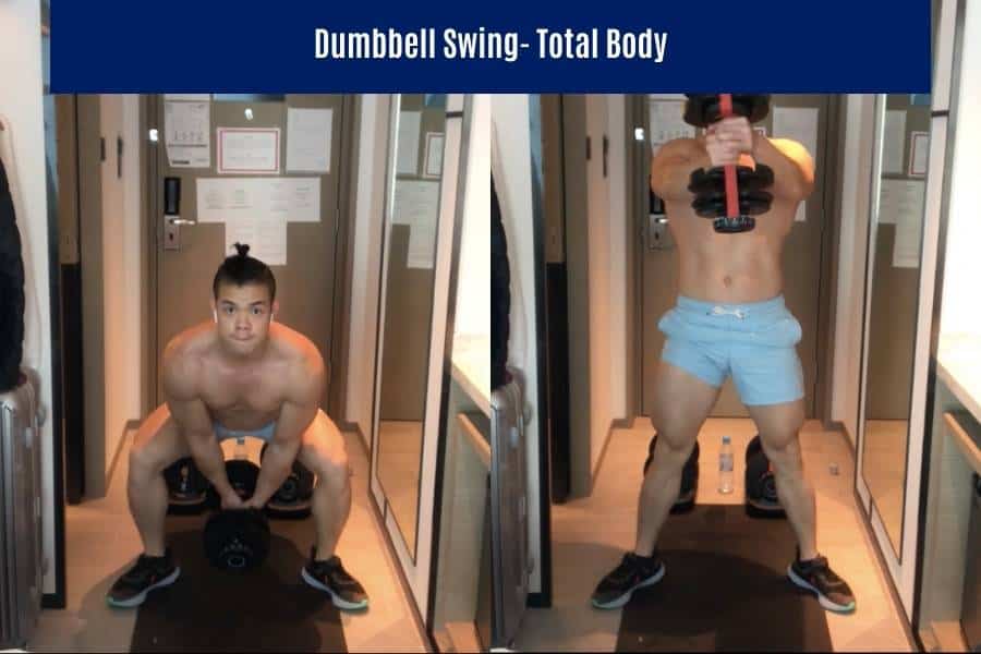 How to do the dumbbell swing HIIT exercise.