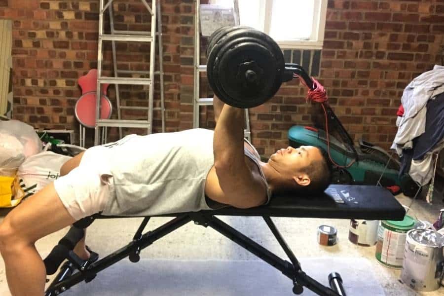 How dumbbells and a bench helped me to build muscle around my ribs.