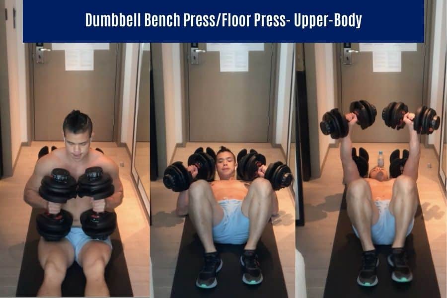 How to do the dumbbell bench and floor press to burn calories.