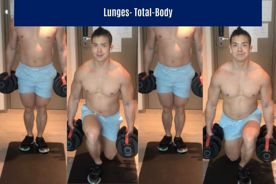 How to do dumbbell lunges to burn body fat.