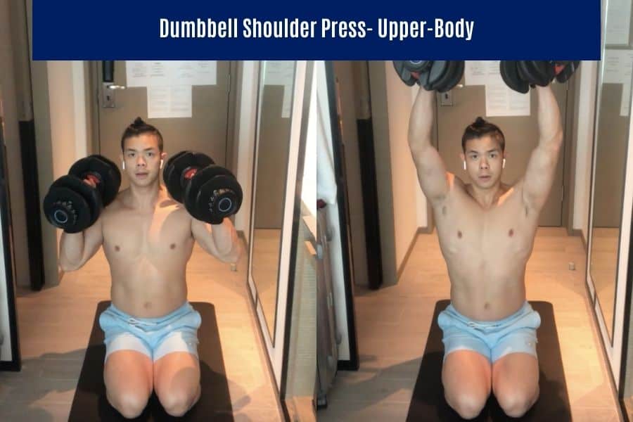 How to do the dumbbell shoulder press to burn calories.