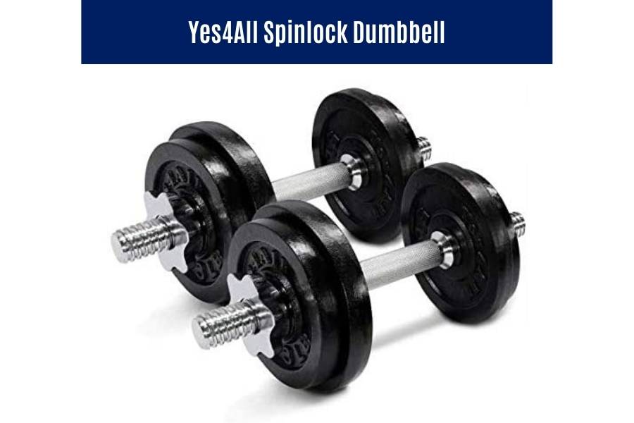 Yes4all spinlocks are cheap and durable dumbbells for HIIT exercises.