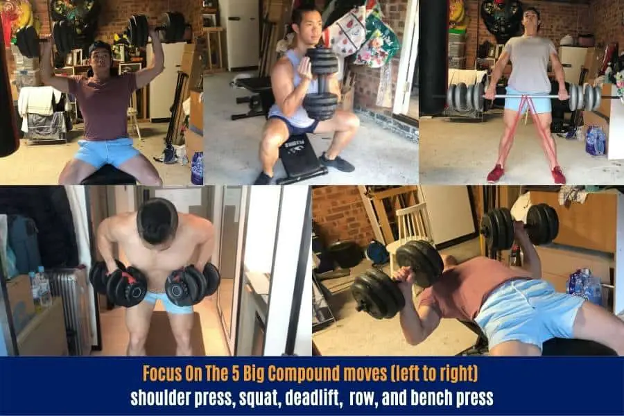Focus on the 5 big compound lifts to gain muscle fast.