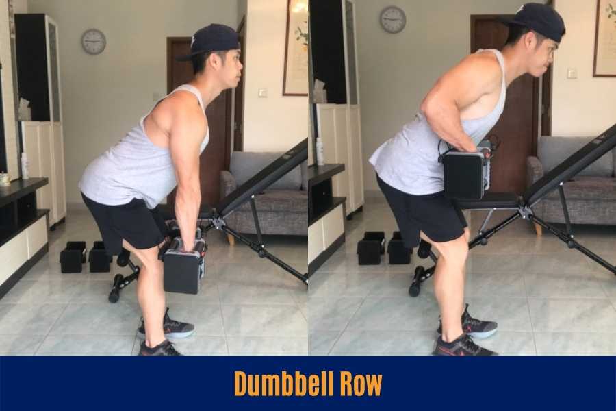 How to do the dumbbell row.