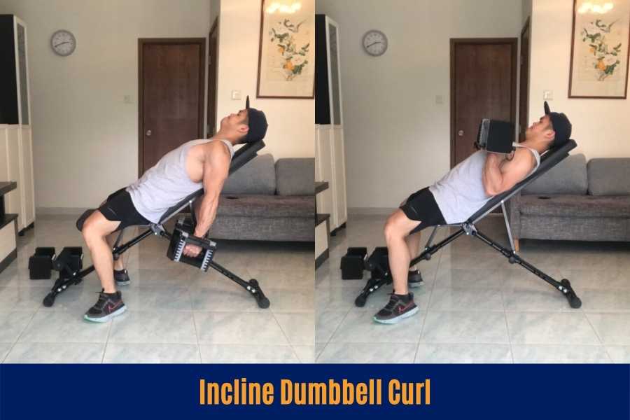 How to do the incline dumbbell curl.