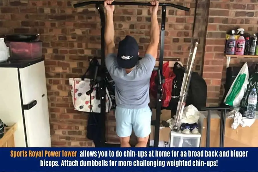 The Sports Royal Pull-up tower is great for compound arm exercises.