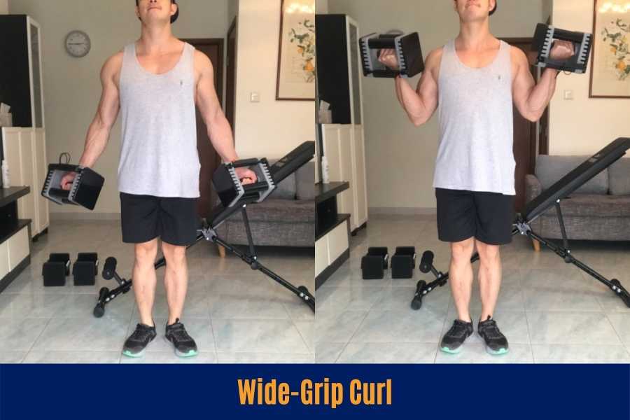 How to do the wide grip curl.