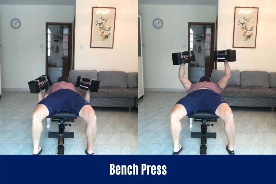 How skinny guys can do the dumbbell bench press to build a stronger chest at home.
