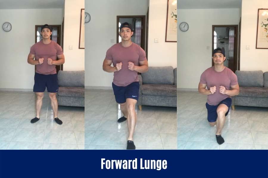 How to do the forward lunge to build leg muscle at home without equipment.