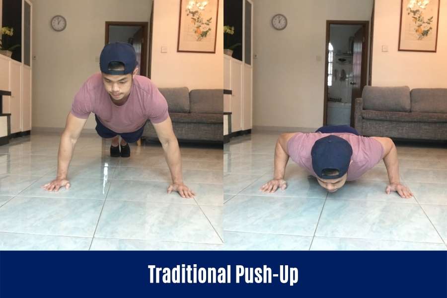 How to perform the push-up to build a bigger chest at home with no equipment.