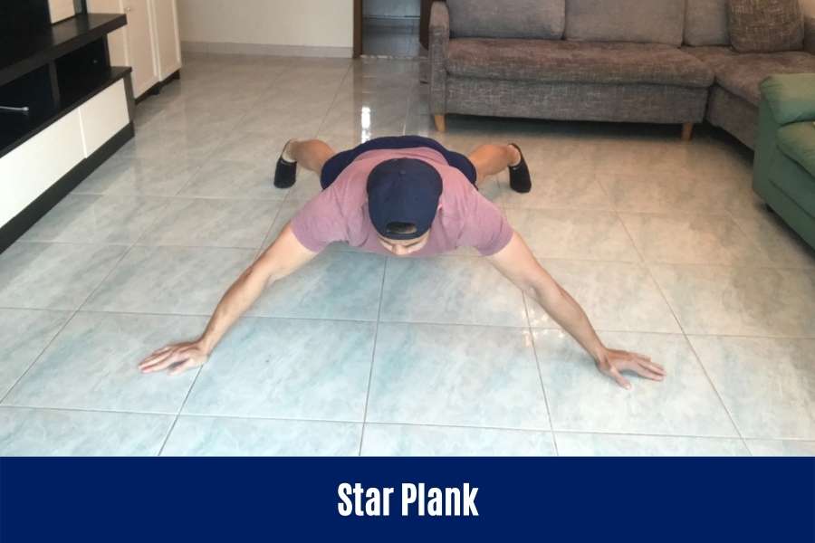 How to do the star plank to gain muscle at home without equipment.