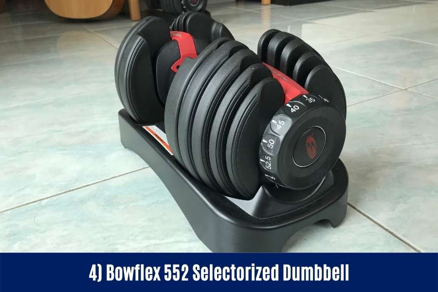 Bowflex 552 adjustable dumbbells are some of the best all-round dumbbells for doing chest exercises at home.