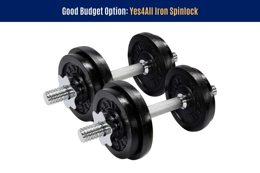 Budget recommendation for a spinlock adjustable dumbbell for beginners.