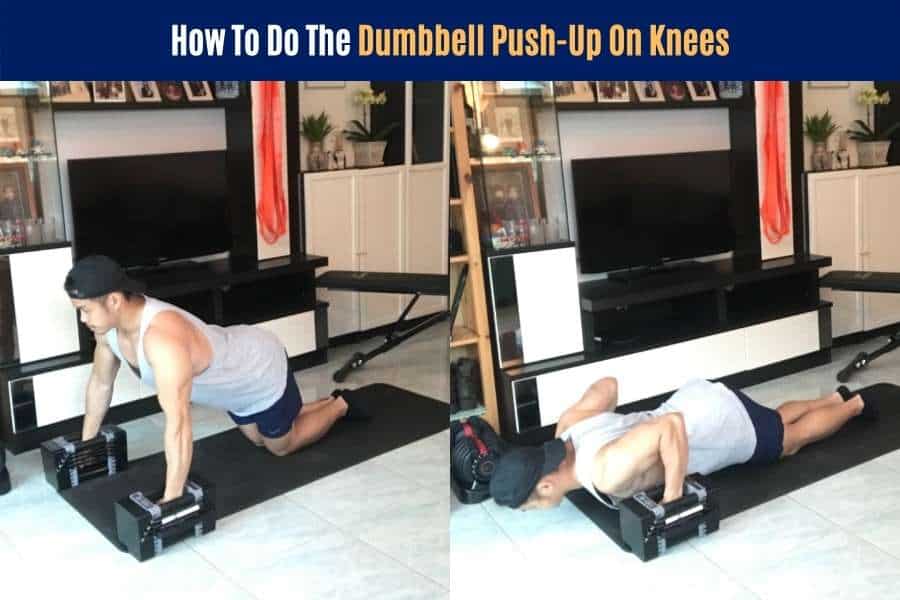 How to do dumbbell push-up on knees which are a good variation for beginners.