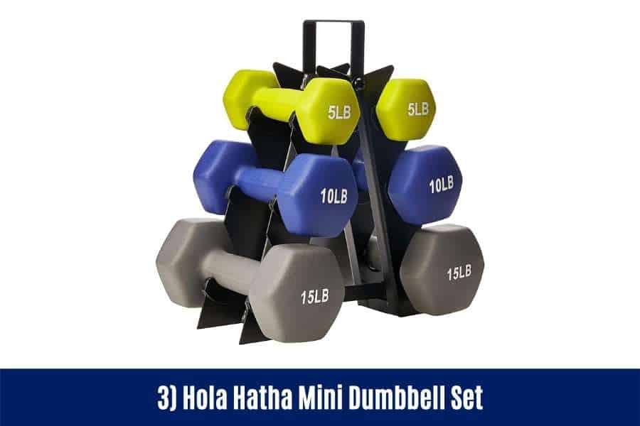 Hola Hatha dumbbells are a good dumbbell for women beginners to do HIIT workouts at home.